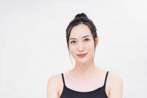 若い女性のビューティ 若い女性のビューティ スキンケア,女性,ビューティの写真素材