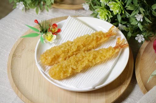 えびの天ぷら 美味しい,おいしい,料理の写真素材