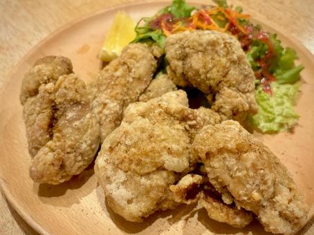大きなから揚げ(アップ) から揚げ,鶏肉,肉の写真素材
