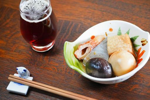 ビールとおでん ビールとおでんの写真