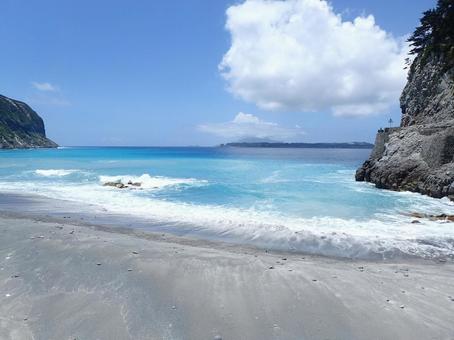 新島の海 新島,海,景色の写真素材