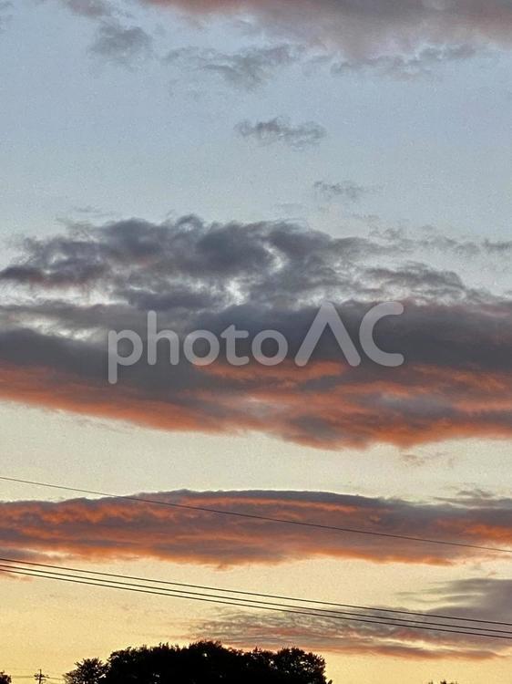 夕焼け 空,空背景,夕焼け空の写真素材