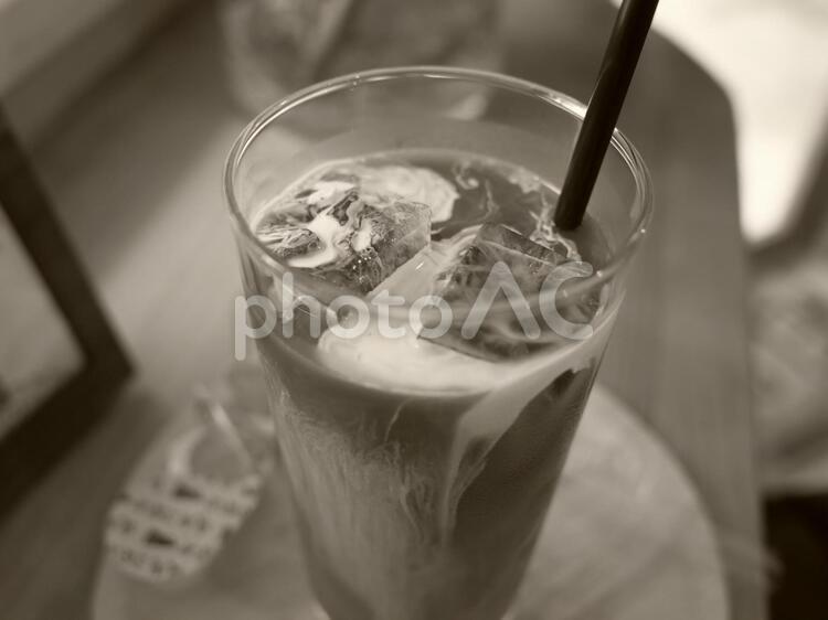 アイスコーヒーとノスタルジア アイス,ガラス（コンテナ）,冷たいですの写真素材