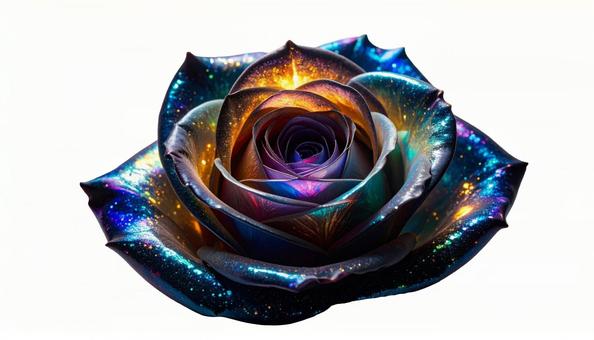 星々を纏う光の薔薇(背景透過) 星々を纏う光の薔薇(背景透過)の写真