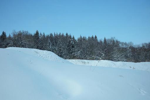 田舎の積雪 田舎の積雪 冬,風景,季節の写真素材