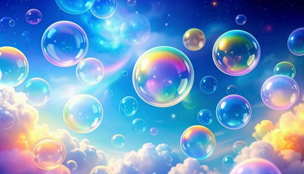 シャボン玉の写真