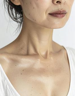 首・胸元のシミ対策の写真