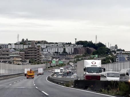 渋滞する高速道路 渋滞する高速道路 道,車,街の写真素材