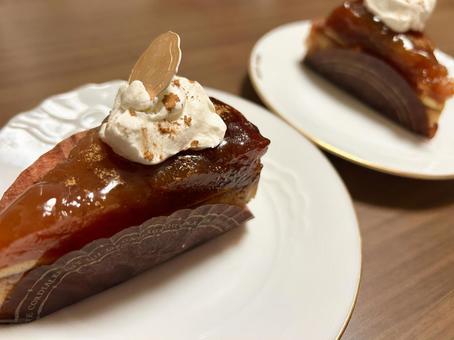 素敵なタルトタタン① りんごケーキ,アップルパイ,タルトタタンの写真素材