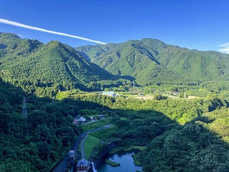 草木ダムからの景観 草木ダムからの景観 草木ダム,草木湖,湖の写真素材