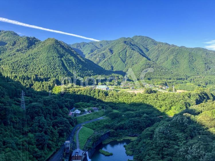 草木ダムからの景観 草木ダム,草木湖,湖の写真素材
