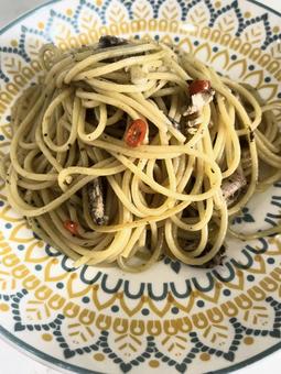 イワシのピクルス漬け手作りパスタ パスタ,手作り,イワシの写真素材