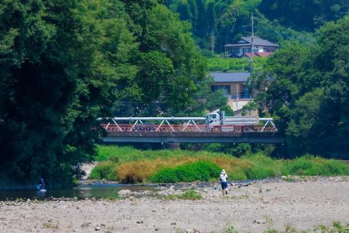 川と橋の静かな風景 川と橋の静かな風景の写真