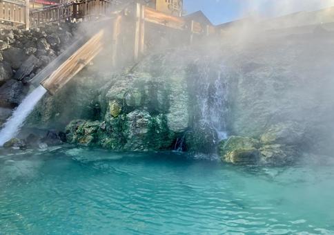 草津温泉 草津温泉,温泉,酸性の写真素材