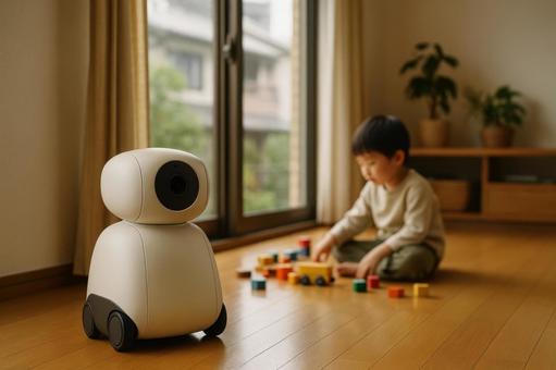 子供を見守るセキュリティロボット 子供を見守るセキュリティロボットの写真