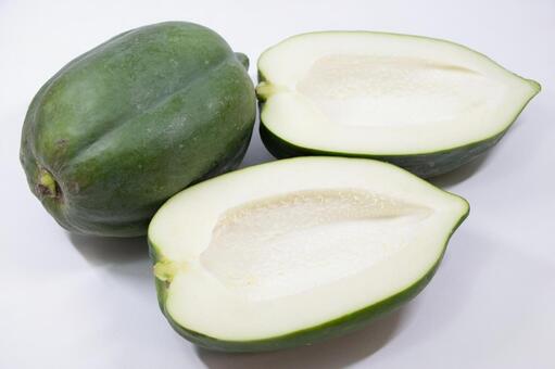 青パパイヤ 青パパイヤ,パパイヤ,グリーンパパイヤの写真素材