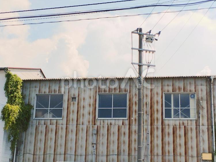 街並み トタン,プレハブ,風景の写真素材