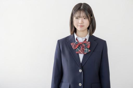清楚な女性生徒 ブレザー,女子生徒,学生の写真素材