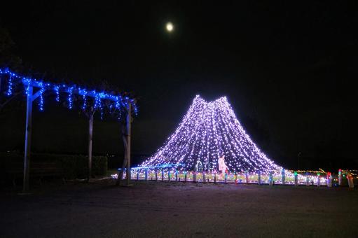 霞ヶ浦クリスマスイルミネーション・土浦市 冬,クリスマス,イルミネーションの写真素材