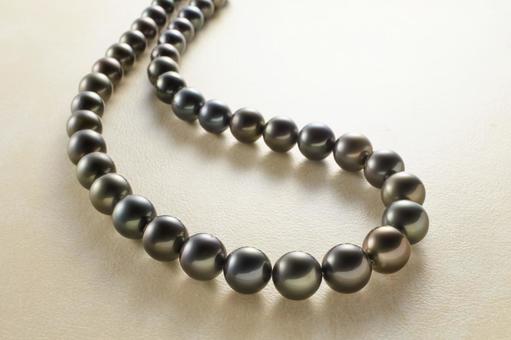 黒蝶パールネックレス パール,ネックレス,黒蝶の写真素材