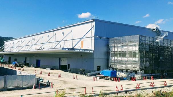 建設中の物流センター 建設中,物流倉庫,物流センターの写真素材