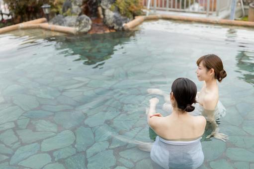 温泉女子イメージ 温泉女子イメージ 女性,温泉,人物の写真素材
