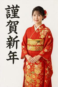 謹賀新年 女性 謹賀新年 女性の写真