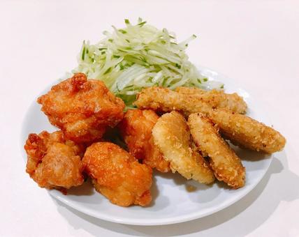 揚げ物 揚げ物 揚げ物,からあげ,唐揚げの写真素材