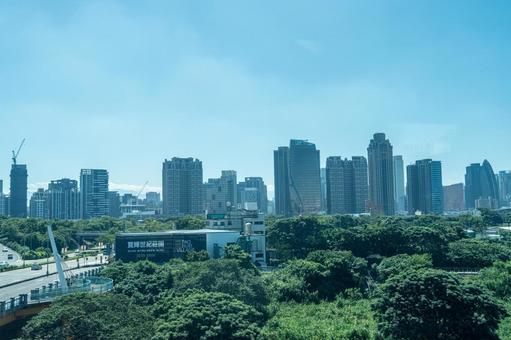 都市の発展著しい台湾の街並み 台湾,台中,アジアの写真素材