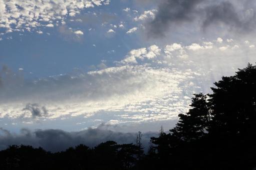 秋の空 秋,雲,空の写真素材