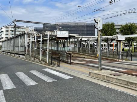 京福電気鉄道嵐山本線嵐電天神川駅 京福電気鉄道嵐山本線嵐電天神川駅 嵐電天神川駅,太秦天神川,太秦の写真素材