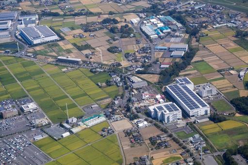 埼玉県川越市鴨田付近を空撮 埼玉県川越市鴨田付近を空撮 埼玉県,川越市,田園風景の写真素材