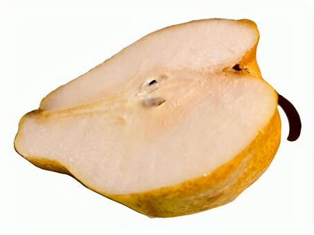 半分にカットした洋梨 洋梨,ラフランス,梨の写真素材