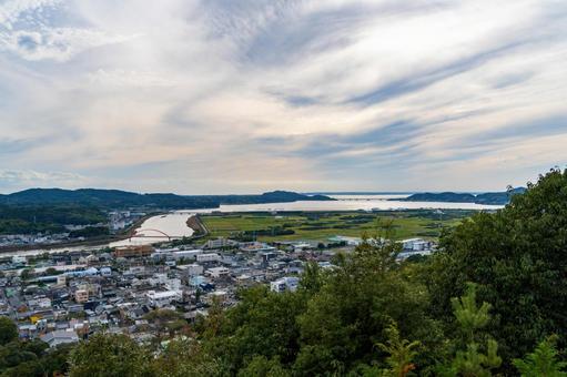 静岡県浜松市細江公園展望台　展望写真 日本,静岡県,浜松市の写真素材