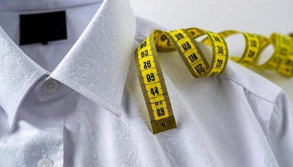 服のサイズを測定の写真