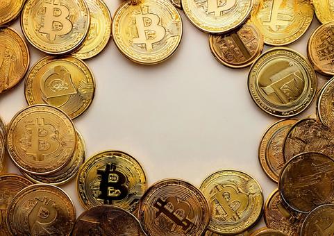 金貨・硬貨の枠 金貨・硬貨の枠の写真