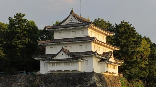名古屋城 夕日に映える清洲櫓 西北隅櫓 名古屋城 夕日に映える清洲櫓 西北隅櫓 名古屋城,尾張徳川家,御三家の写真素材