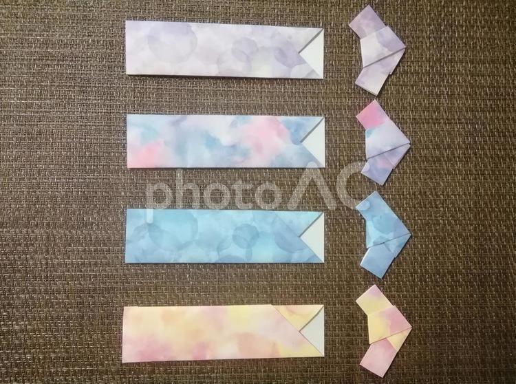 千代紙で作った箸袋と箸置き 千代紙,箸袋,箸置きの写真素材