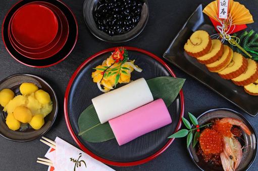おせち料理 おせち料理,正月料理,黒豆の写真素材