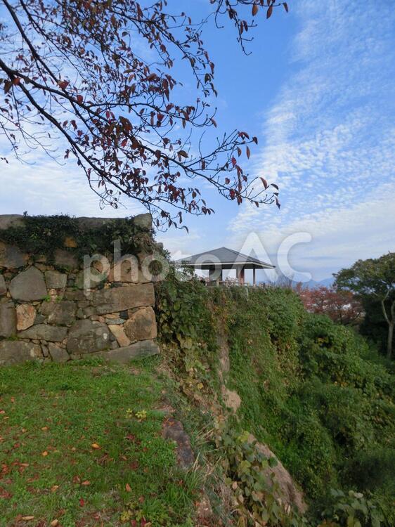   米子城（米子城址・湊山公園） ウォーキングコース,久米城,国の史跡の写真素材