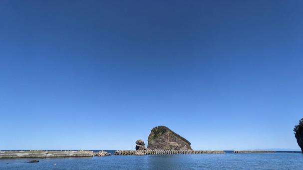 北海道積丹の海岸 積丹ブルー,北海道,絶景の写真素材