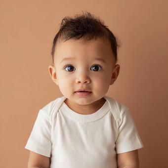 愛らしい赤ちゃんの純粋な眼差し 愛らしい赤ちゃんの純粋な眼差しの写真
