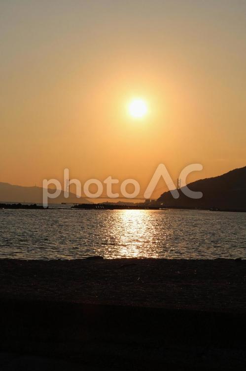 海を見ること 夕焼け,海,オレンジの写真素材