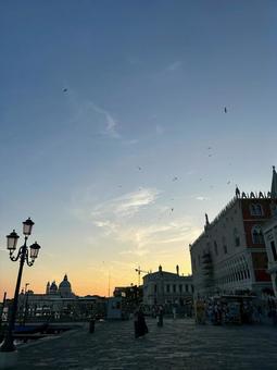 ベネチアの夕暮れの写真