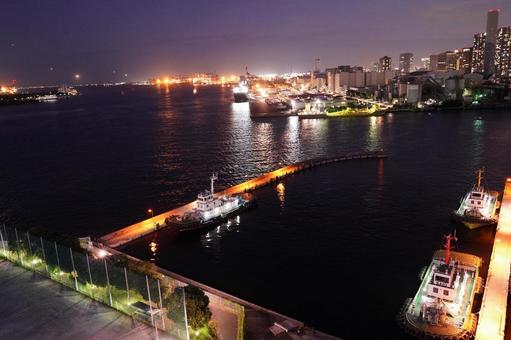 夜のレインボーブリッジ、芝浦宇ふ頭 夜のレインボーブリッジ、芝浦宇ふ頭の写真