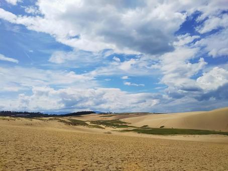 広がる砂丘の大地 広がる砂丘の大地 砂丘,自然,青空の写真素材