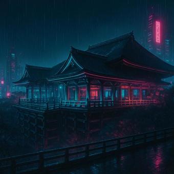 雨の清水寺 雨の清水寺の写真
