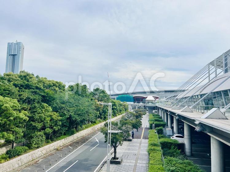 幕張メッセ周辺の風景 幕張新都心,幕張メッセ,千葉の写真素材