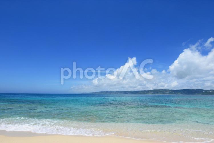 南国沖縄の青い海と空 沖縄,海,ビーチの写真素材
