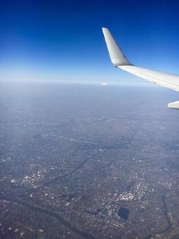 空の旅 空の旅 飛行機,空,旅の写真素材